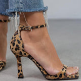 Giulia – Sandále s leopardím vzorom a vysokým podpätkom – foto 4