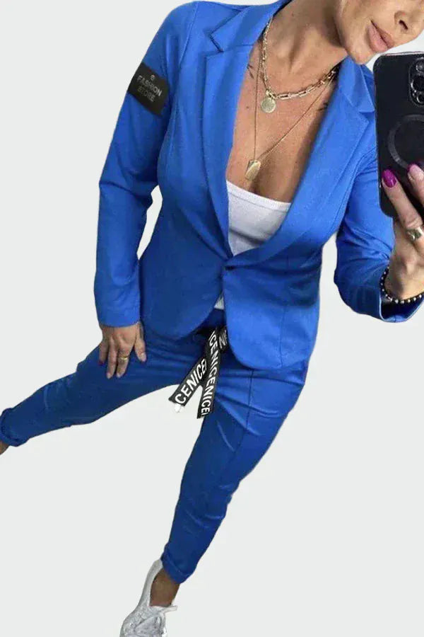 Aušrinė – Elegantný dámsky komplet – sako a nohavice – foto 6