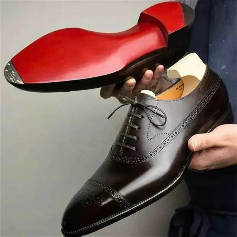 Matej – Brogue topánky s reliéfnym vzorom – foto 2