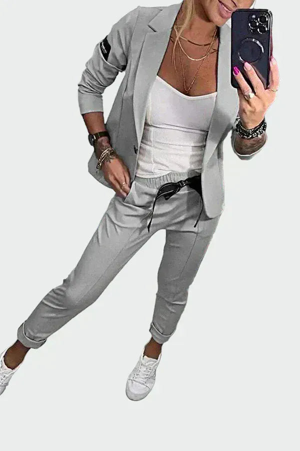 Aušrinė – Elegantný dámsky komplet – sako a nohavice – foto 4