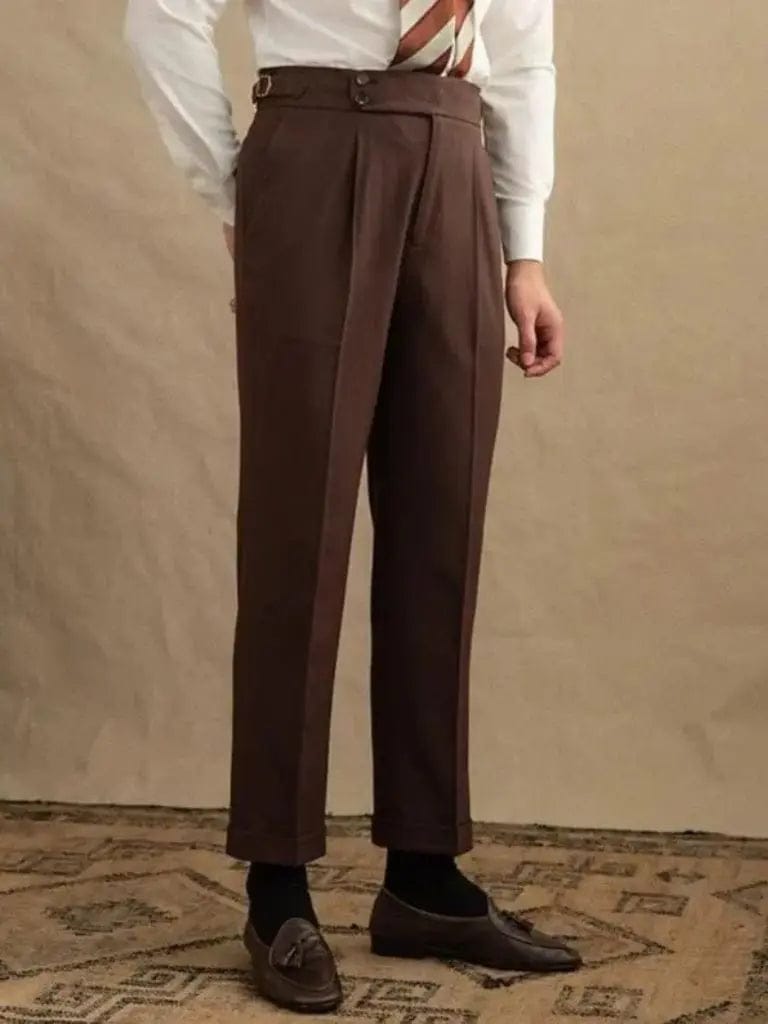 Marts – Pánsky oblek z tmavohnedého gabardénu – foto 7