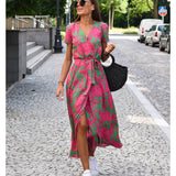 Amelie – Pohodlné kvetované midi šaty s nastaviteľným pásom – foto 3