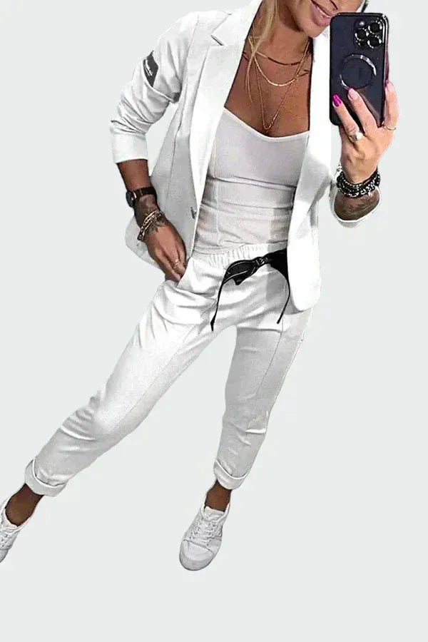 Aušrinė – Elegantný dámsky komplet – sako a nohavice – foto 8