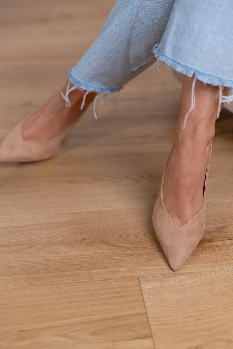 Marlena – Dámske lodičky v nude farbe so špicatou špičkou – foto 6